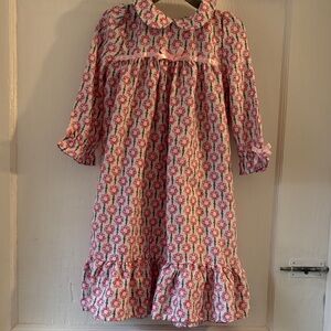 Pink Floral Long Sleeve Dress